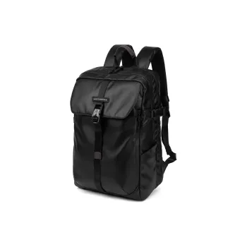 FAIRWHALE PU Backpack Large Size Men's Black