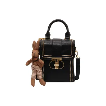 NOMK PU Small Square Bag, Shoulder Bag, Crossbody Bag, Handbag Regular Women's Black/Brown/Coffee/Ecru