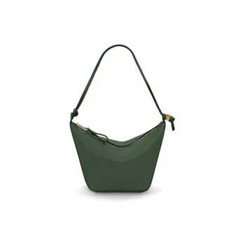 LOEWE Hammock Hobo Cow Leather Hobo Bag, Portable Crossbody Bag, Shoulder Bag Women's Dark Green