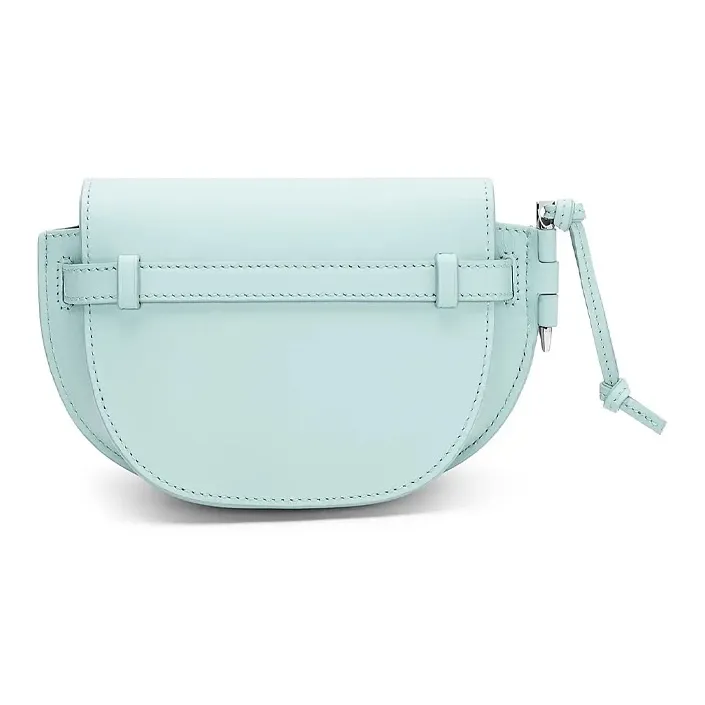 LOEWE Gate Soft Cow Leather Jacquard Shoulder Bag, Crossbody Bag Mini Women's Iceberg Blue-3