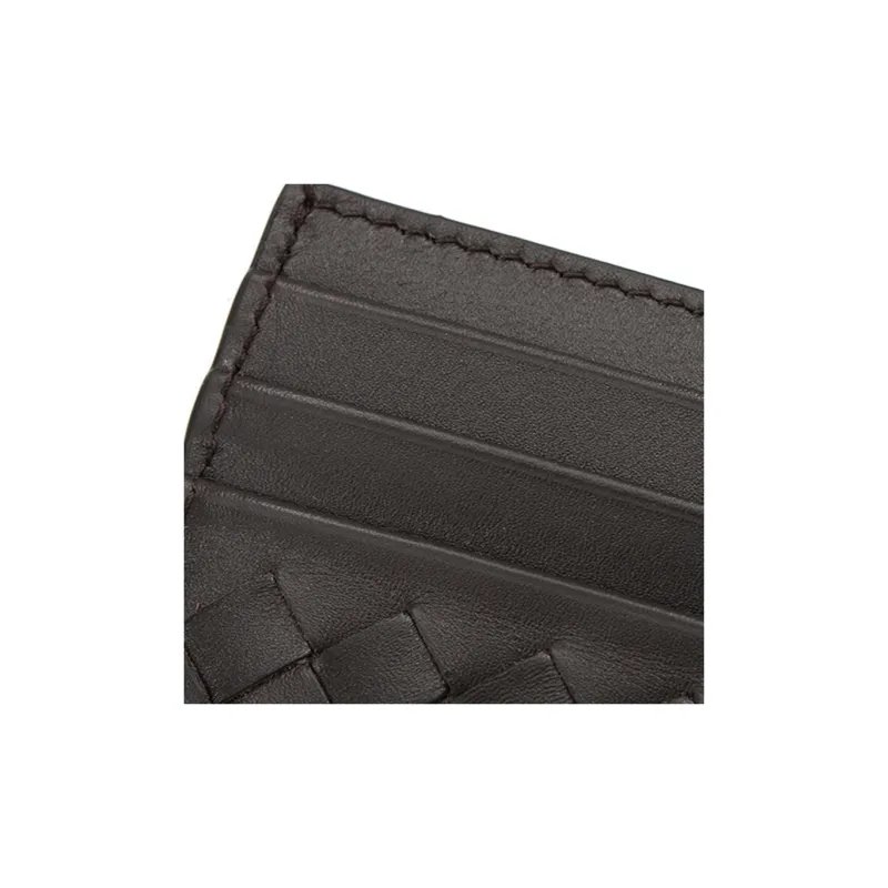 Bottega Veneta Cow Leather Card Holder Men's Dark Umber-6