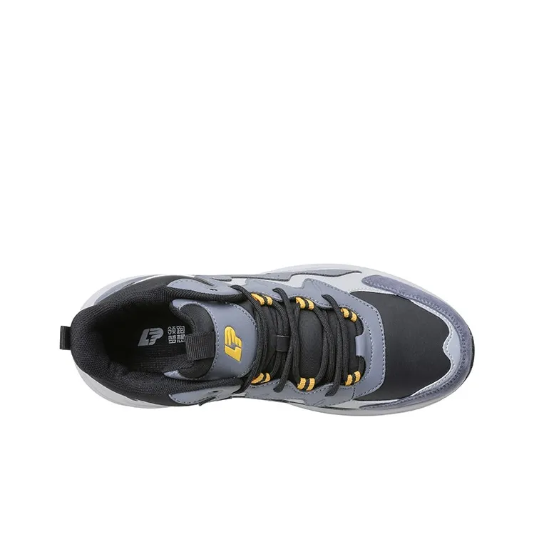 LPMX High Top Running Shoes Men's Black Gray Blue-3