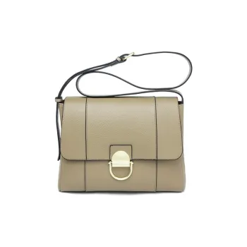 Espin Top Grain Cow Leather Small Square Bag Shoulder Bag Medium Size Women's Black/Khaki/Lake Green/Gold Brown