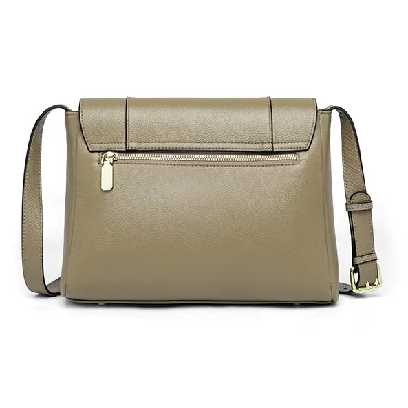 Espin Top Grain Cow Leather Small Square Bag Shoulder Bag Medium Size Women's Black/Khaki/Lake Green/Gold Brown-2