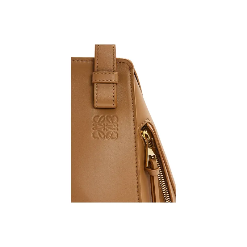 LOEWE Suna Fujita Collaboration Hammock Satin Cow Leather Shoulder Bag Crossbody Bag Handbag Women's Oak Brown-5