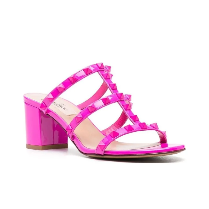 Valentino Garavani Rockstud-embellished Leather Mules-2
