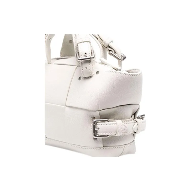 Bottega Veneta Cow Leather Handbag, Shoulder Bag Regular Women's White-3
