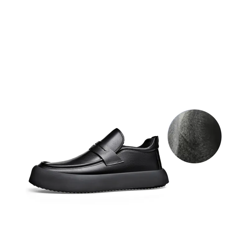 Romon Loafers Men Low Top Black-6
