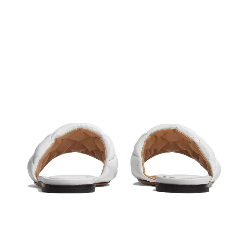 Bottega Veneta Padded Slide Slippers Women's White-3