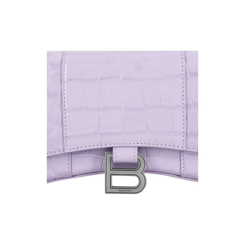 Balenciaga Hourglass Cow Leather Wallet Regular Women's Light Purple-7