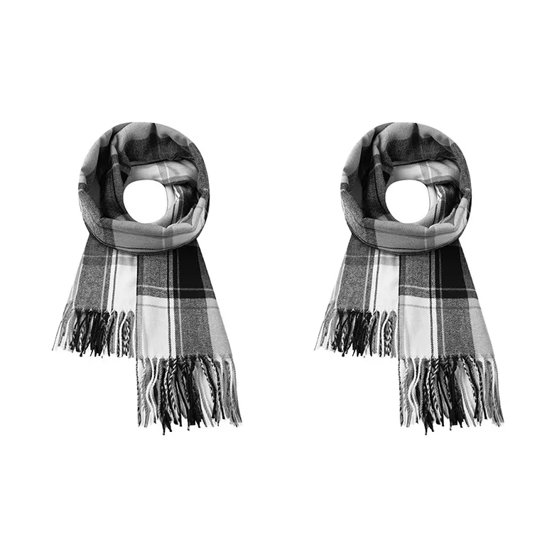 XUANTANG Faux Cashmere Knit Scarves Unisex-3