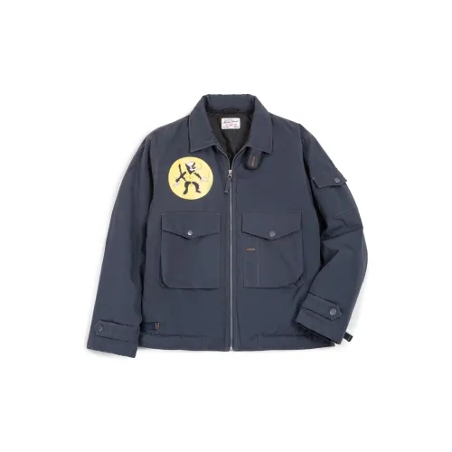 MADEN Puffer Jackets Men Navy Blue