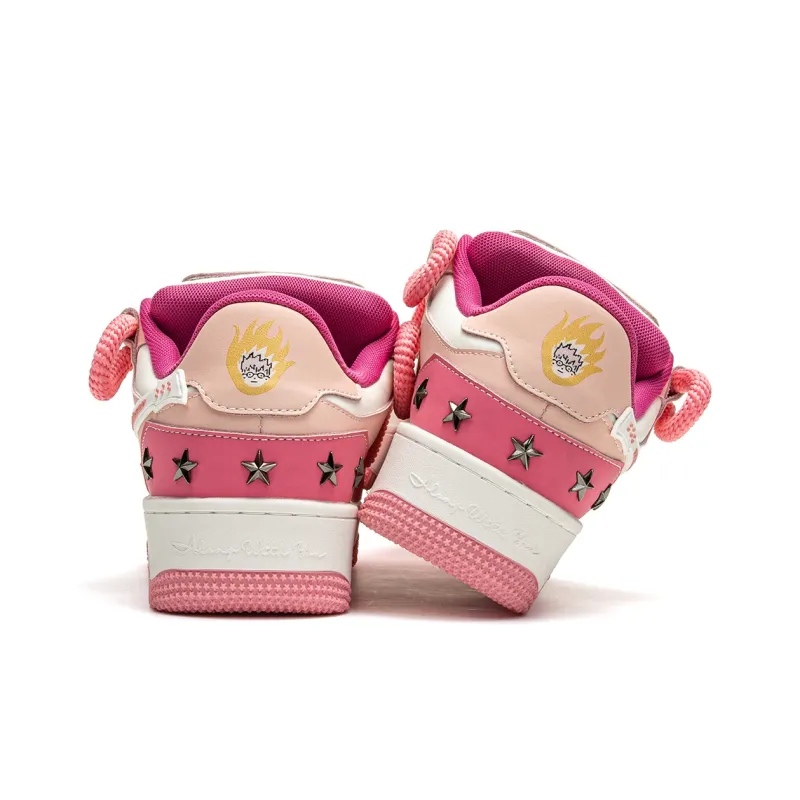 Youthloser Low Top Skateboard Shoes Unisex Pink-3