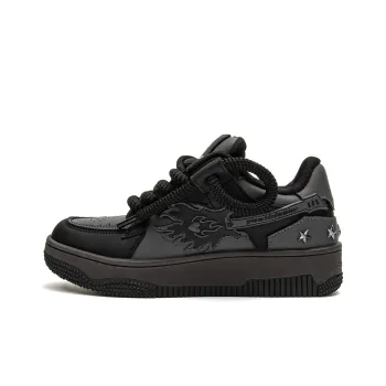 Youthloser Rock Boy Collection Low Top Skateboard Shoes Unisex Cyan Black