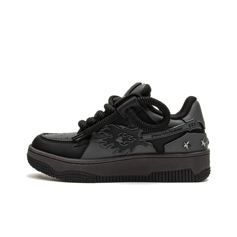 Youthloser Rock Boy Collection Low Top Skateboard Shoes Unisex Cyan Black-0