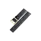 Gold-Tone Lock-Bamboo Black Leather