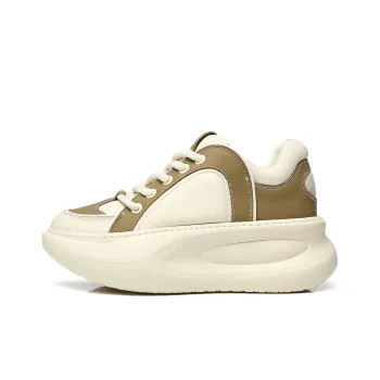 15 MINS Cushioning Wear-Resistant Low-Top Chunky Sneakers Men's Ecru Khaki