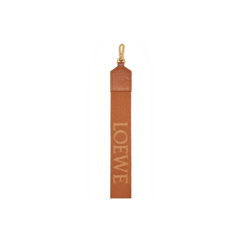 LOEWE Cow Leather Patchwork With Fabric Bag Straps Women's Tan-1