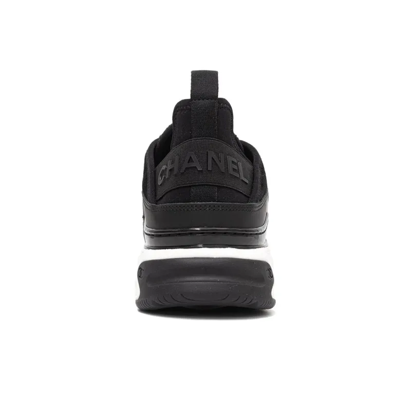 CHANEL Velvet Calfskin & Mixed Fibers Sneaker 'Black'-4