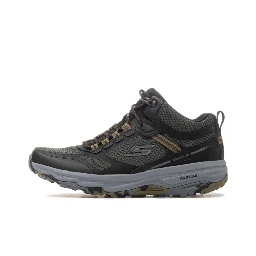 Skechers Go Run Trail Running Shoes Men Low-Top Black Gray