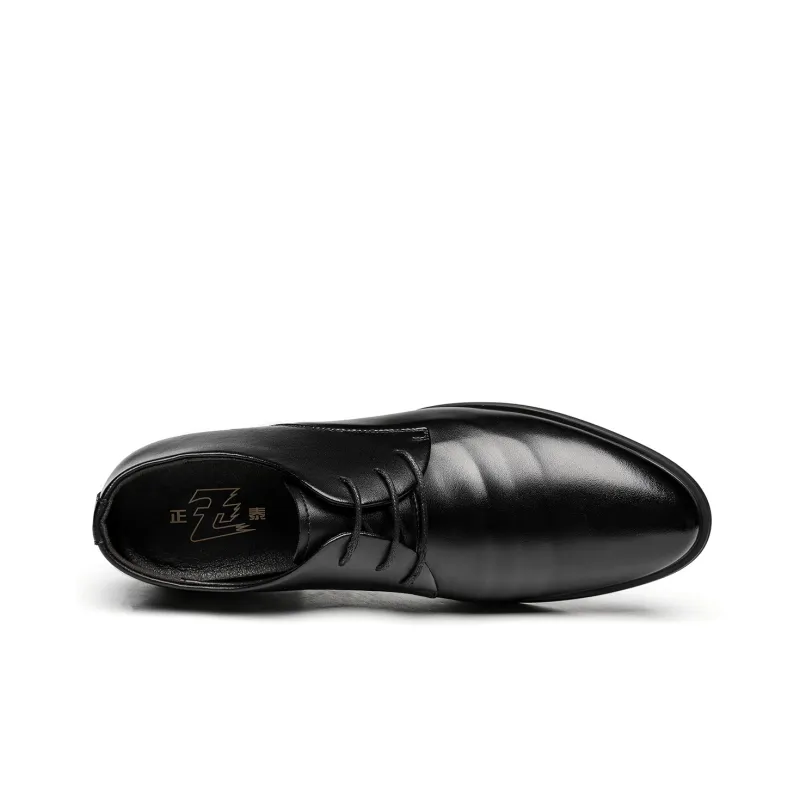CHINT Dress Shoes Men Low Top Black-2