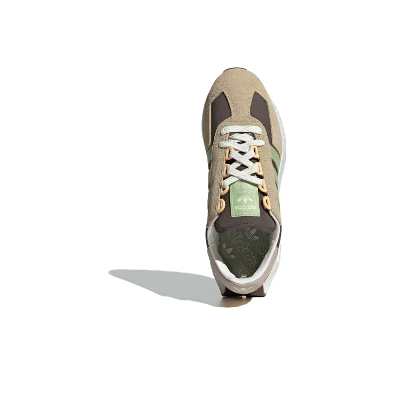 Adidas Originals Retropy E5 Low Top Casual Running Shoes Women's Brown Green-4