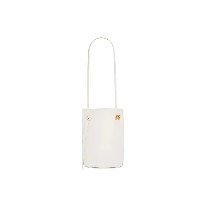 LOEWE Classic Cow Leather Handbag, Shoulder Bag, Crossbody Bag Women's Soft White-3