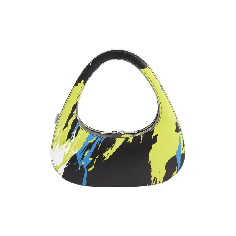 COPERNI Calfskin Baguette Bag Handbag Women's Lime Gray & Turquoise & Black-0