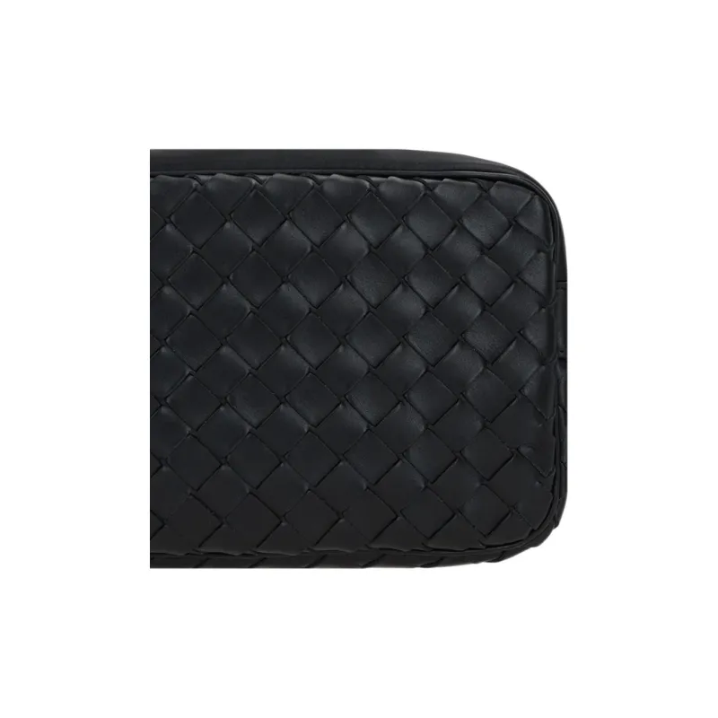 Bottega Veneta Classic Camera Bag Intrecciato Black-4