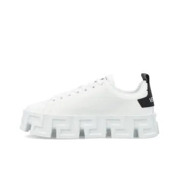 VERSACE Greca Labyrinth Lace Up Black White