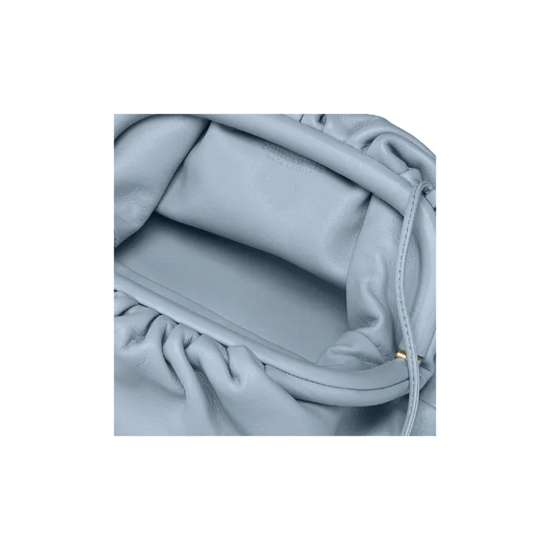 Bottega Veneta Calfskin Clutch Mini Women's Ice Blue-2