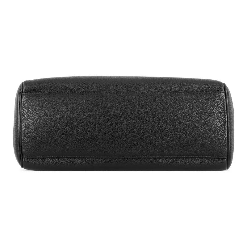 CELINE SOFT 16 Cow Leather Portable Crossbody Bag, Shoulder Bag Women's Black-5