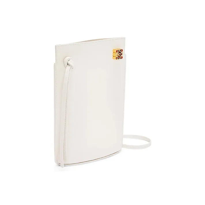 LOEWE Classic Cow Leather Handbag, Shoulder Bag, Crossbody Bag Women's Soft White-1