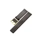Gold-Tone Lock Brown Leather