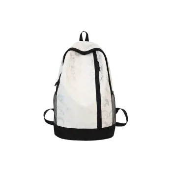 ALNI BITTON Nylon Travel Bags Backpack Regular Unisex Black/White