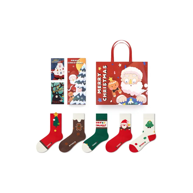 Primeet Mid Calf Socks Unisex 5 Pairs Gift Box Set-0