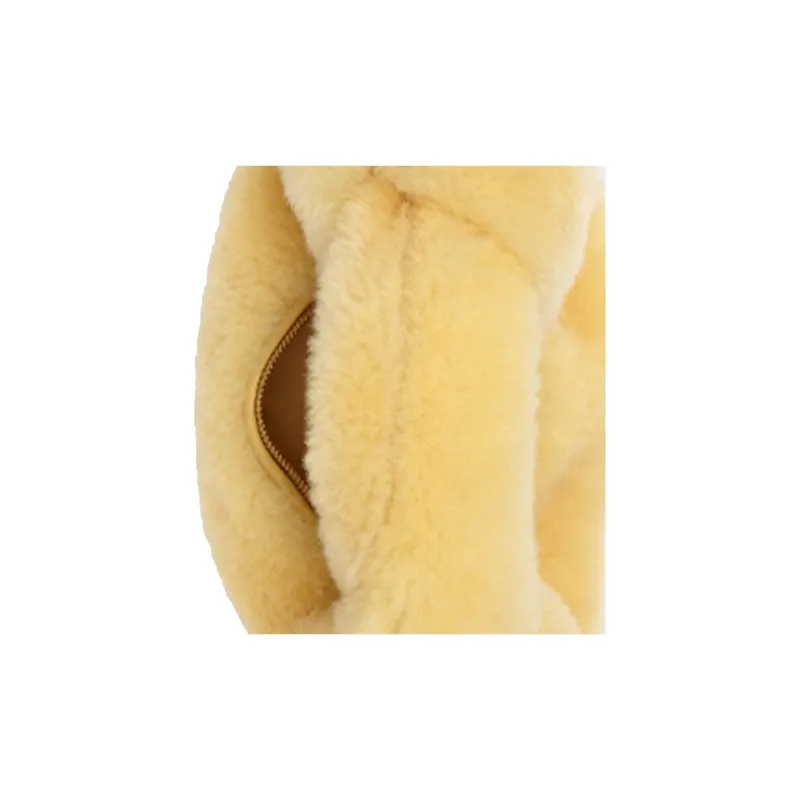 Bottega Veneta JODIE Wool Fuzzy Handheld Handbag Mini Women's Chick Yellow-3