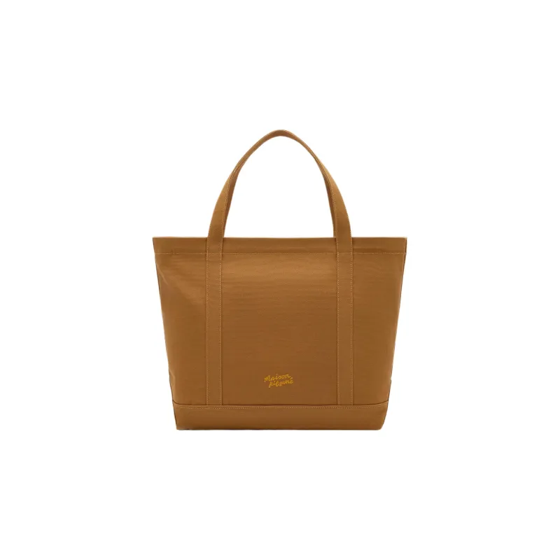 Maison Kitsune Cotton Tote Bag, Shopping Bag, Handbag Tubas Women's Gold-1