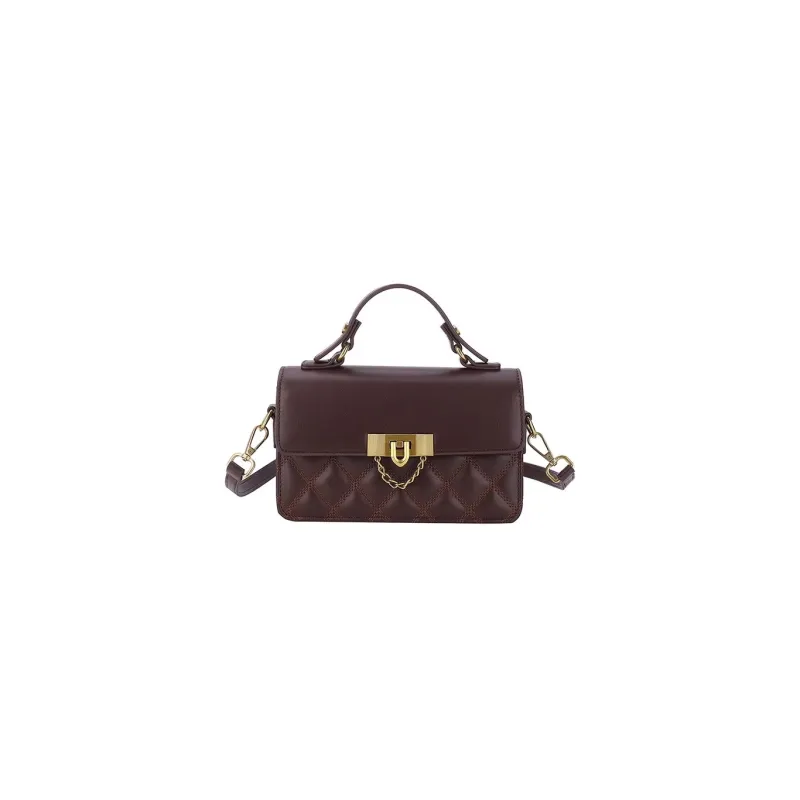 MARKANGARO PU Small Square Bag Regular Women's Brown/Coffee/Ecru/Black-1