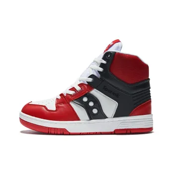 Saucony Sonic High Beams High Top Running Shoes Unisex White Red Black