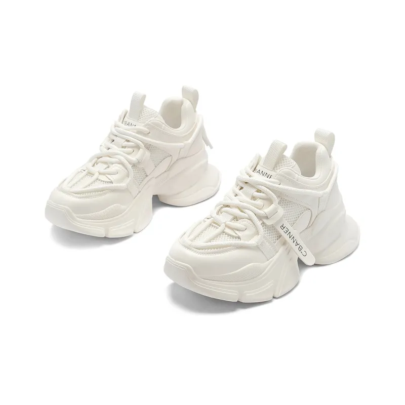 C°BANNER Low Top Chunky Sneakers Women's Ecru-2