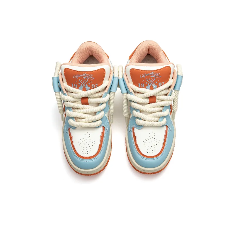 Youthloser Rock Boy Collection Low Top Skateboard Shoes Unisex Snow Orange-2
