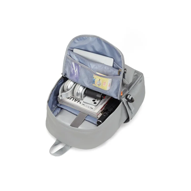 RIOREX Fabric Laptop Backpack Large Size Unisex Gray-3