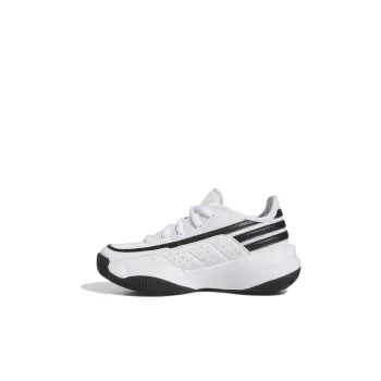 Adidas Front Court Cushioning Wear Resistant Low Top Children's Basketball Shoes White Black Kids'