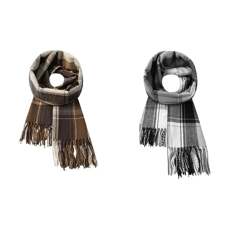 XUANTANG Faux Cashmere Knit Scarves Unisex-4