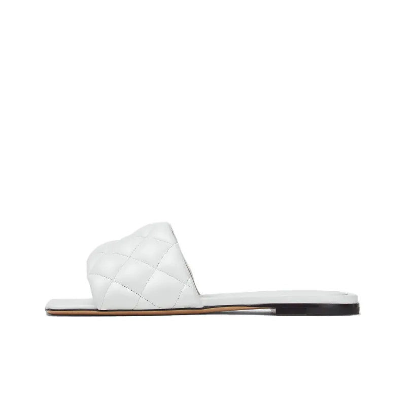 Bottega Veneta Padded Slide Slippers Women's White-0