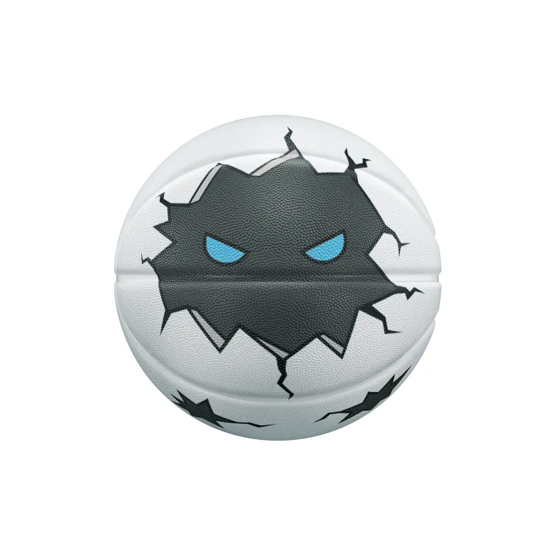 VEIDOORN Rubber Basketball White Gray Size 7 Street Training-7