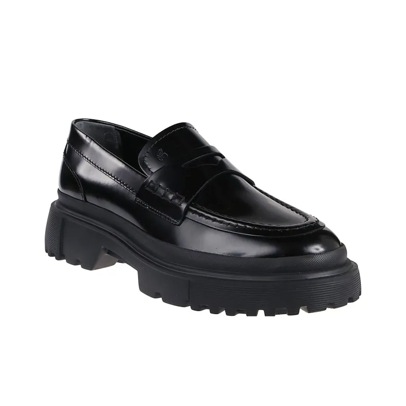 HOGAN Chunky Leather Loafers-2