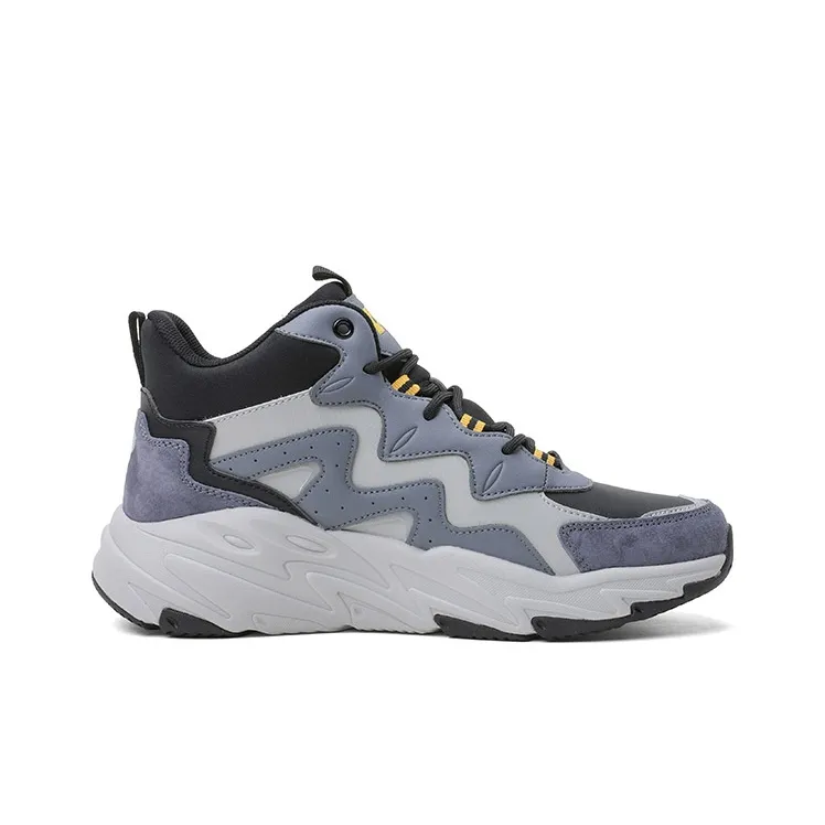 LPMX High Top Running Shoes Men's Black Gray Blue-1