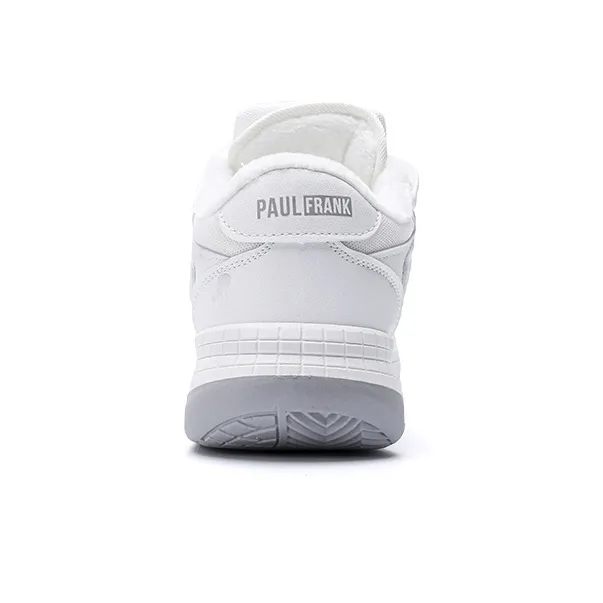PAUL FRANK Anti Slip Wear Resistant Low Top Skateboard Shoes Unisex White-3